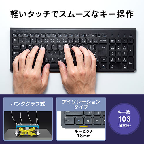 【限定1品】ワイヤレスキーボード＆デュアルマウスセット USB充電