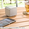コンパクトBluetoothスピーカー（NFC搭載・キューブ型・iPhone・スマートフォン対応・レッド） 400-SP052R