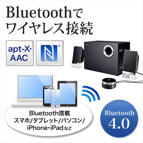 2.1ch BluetoothXs[J[iR[fbNENFCΉj 400-SP053