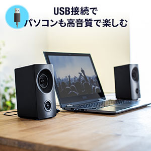 Bluetooth対応 PCスピーカー 10W出力 USB接続 3.5mm接続 ツィーター搭載 アンプ内蔵スピーカー 400-SP091の販売商品 |  通販ならサンワダイレクト