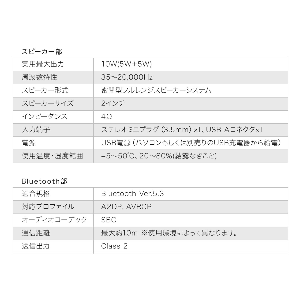 yVi|Cg10{zPCXs[J[ BluetoothXs[J[ USBXs[J[ 3.5mmڑΉ 10W ቹ pbVu RpNg 400-SP116