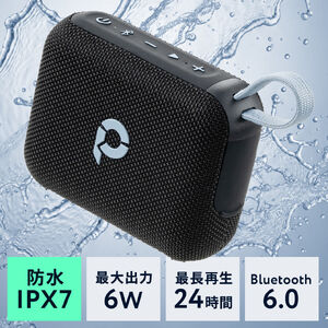 Bluetooth�X�s�[�J�[ �h�� IPX7 �|�[�^�u�� ���C�����X 6W �A�E�g�h�A �����C �d�ቹ �ő�24���ԍĐ� microSD �Ή� �X���[�L�[�u���[