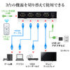 HDMI切替器 3入力 1出力 4K/30Hz対応 リモコンつき 手動切り替え式 USB給電ケーブルつき