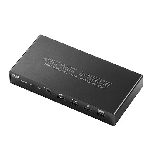 USB Type-C/HDMI パソコン切替器 2台切替 KVMスイッチ ドッキング