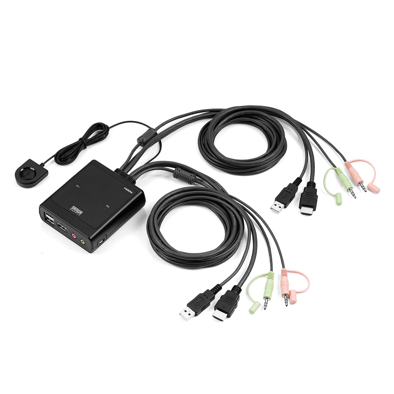 p\Rؑ֊ HDMI 2 4K/60Hz KVMXCb` USBL[{[h USB}EX Xs[J[ }CN 400-SW038