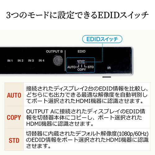 HDMI}gbNXؑ֊ 42o 4K/60Hz HDR HDCP2.2 fW^ Rt PS5Ή 400-SW039