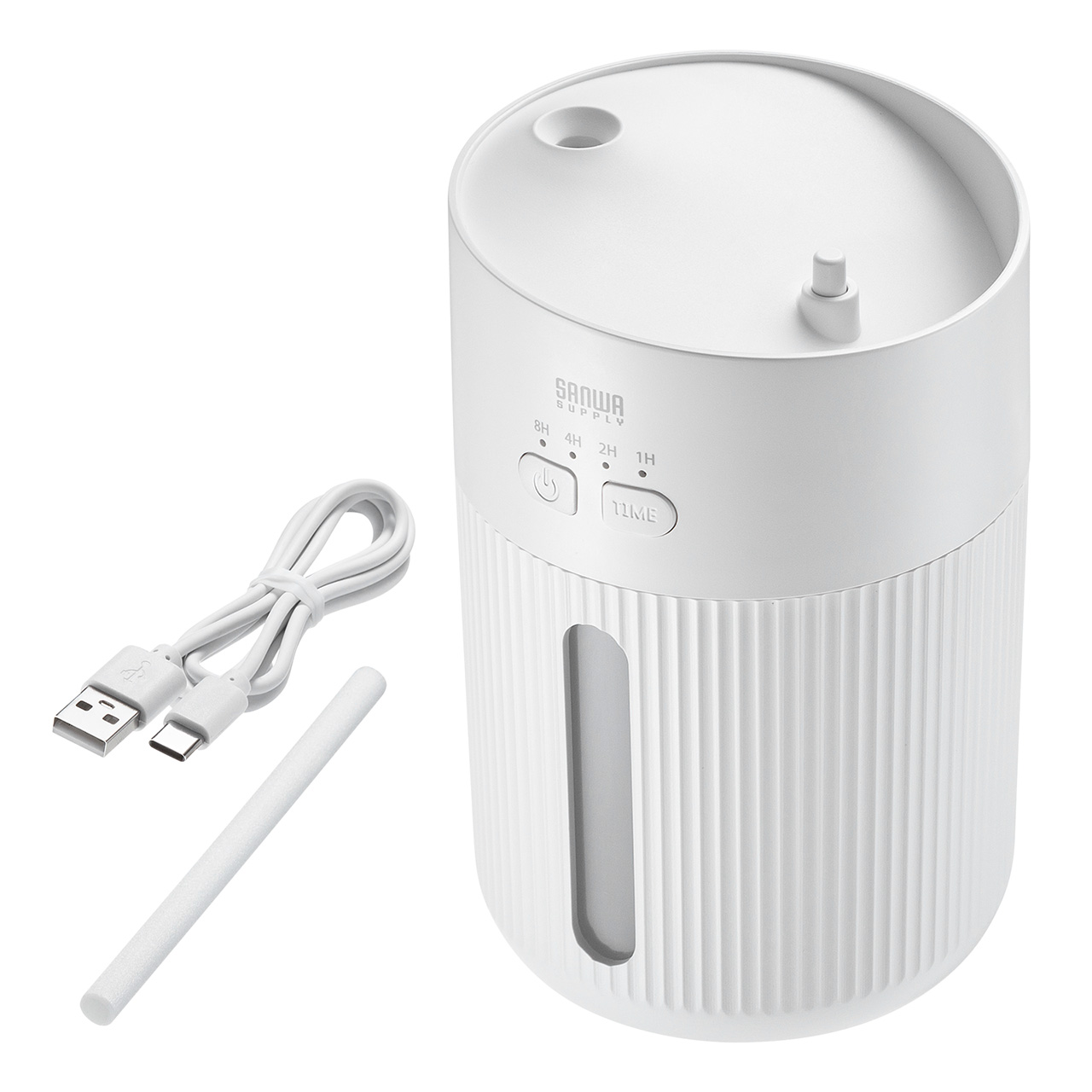 ������ ��� �����g�� �㕔���� �o�b�e���[�� USB�[�d 400ml ���R��h�~ �^�C�}�[�t�� �É� ���^ LED���C�g �I�t�B�X �Q�� �ォ�狋�� �z���C�g