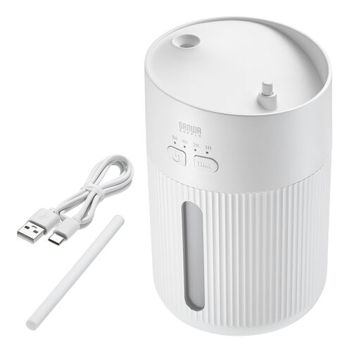 ������ ��� �����g�� �㕔���� �o�b�e���[�� USB�[�d 400ml ���R��h�~ �^�C�}�[�t�� �É� ���^ LED���C�g �I�t�B�X �Q�� �ォ�狋�� �z���C�g