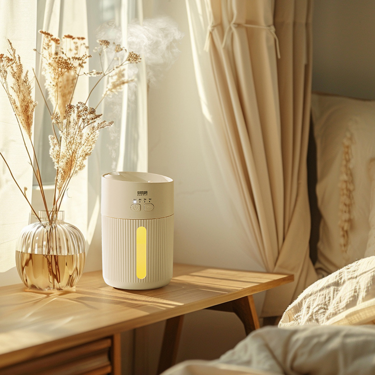 ������ ��� �����g�� �㕔���� �o�b�e���[�� USB�[�d 400ml ���R��h�~ �^�C�}�[�t�� �É� ���^ LED���C�g �I�t�B�X �Q�� �ォ�狋�� �z���C�g