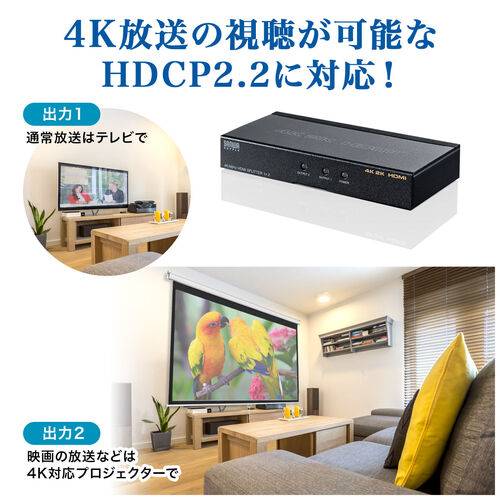 HDMIz 1 2o 4K/60HzΉ HDRΉ HDMIXvb^[ 400-VGA013