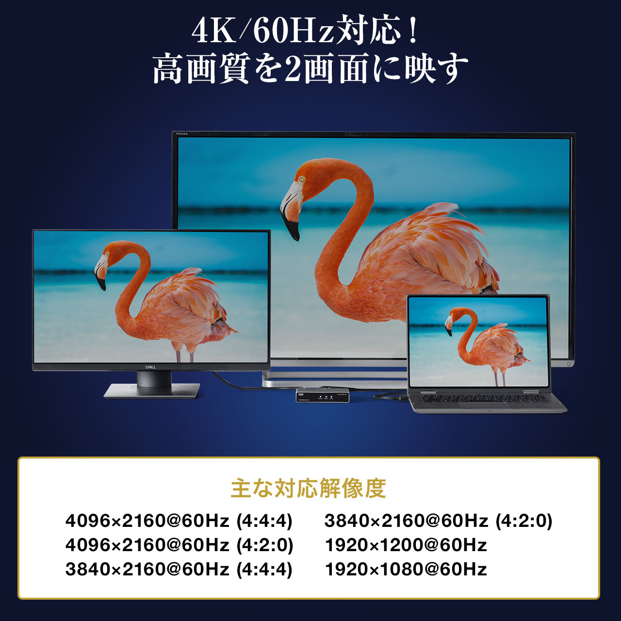yrWlXZ[zHDMIz 1 2o Xvb^[ 4K/60Hz HDRΉ HDCP2.2 400-VGA016