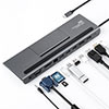 hbLOXe[V 2ʏo USB Type-C m[gPCX^h PD/100WΉ 4KΉ 11in1 HDMI DisplayPort VGA Type-C 400-VGA017