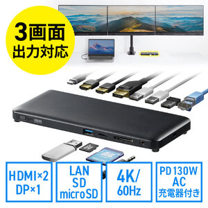 hbLOXe[V HDMI2 3ʏo͑Ή USB-Cڑ pACt ^ 4K/60HzΉ