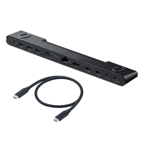 ドッキングステーション HDMI2つ 3画面出力対応 USB-C接続 スタンド機能 コンパクトサイズ 4K/60Hz対応 400-VGA021