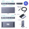 �h�b�L���O�X�e�[�V���� HDMI2�� 2��ʏo�͑Ή� USB-C�ڑ� �c�^�X�^���h�t�� 4K/60Hz�Ή� �A���~��