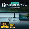 AEgbgFThunderbolt4 hbLOXe[V 2ʏo TB4~3|[g 85W PD[d TB4P[ut 40Gbps 4K/60Hz~2 USB A Z400-VGA026