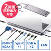 hbLOXe[V USB-C 2ʏo HDMI~2 + VGA tHD X^h^ PD100W 11in1 USBnu P[ǔ^ @l 400-VGA028