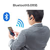 Bluetoothヘッドセット ワイヤレス 片耳 モノラルイヤホン 自動ペアリング USB充電クレードル付 在宅勤務 テレワーク