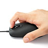 指紋認証マウス（Windows Hello対応・有線マウス・IRLED・3ボタン・1600dpi・Windows専用・ブラック）