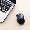 Bluetoothマウス(小型マウス・ブルーLED・左右対称・5ボタン・サイドボタン・ボタン割り当て・ブラック)