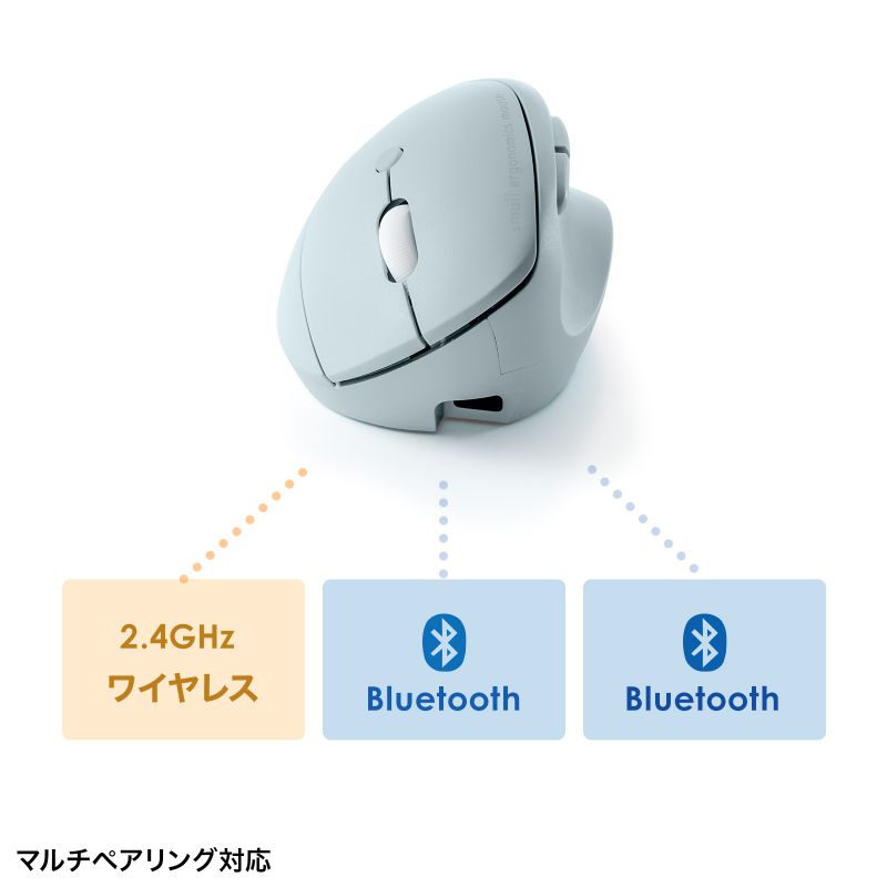 ���C�����X�}�E�X Bluetooth ���^ �G���S�m�~�N�X �É� 5�{�^�� �߂�/�i�ރ{�^������ DPI�ؑ� �}���`�y�A�����O 2.4GHz �u���[LED FREERO�V���[�Y �u���[