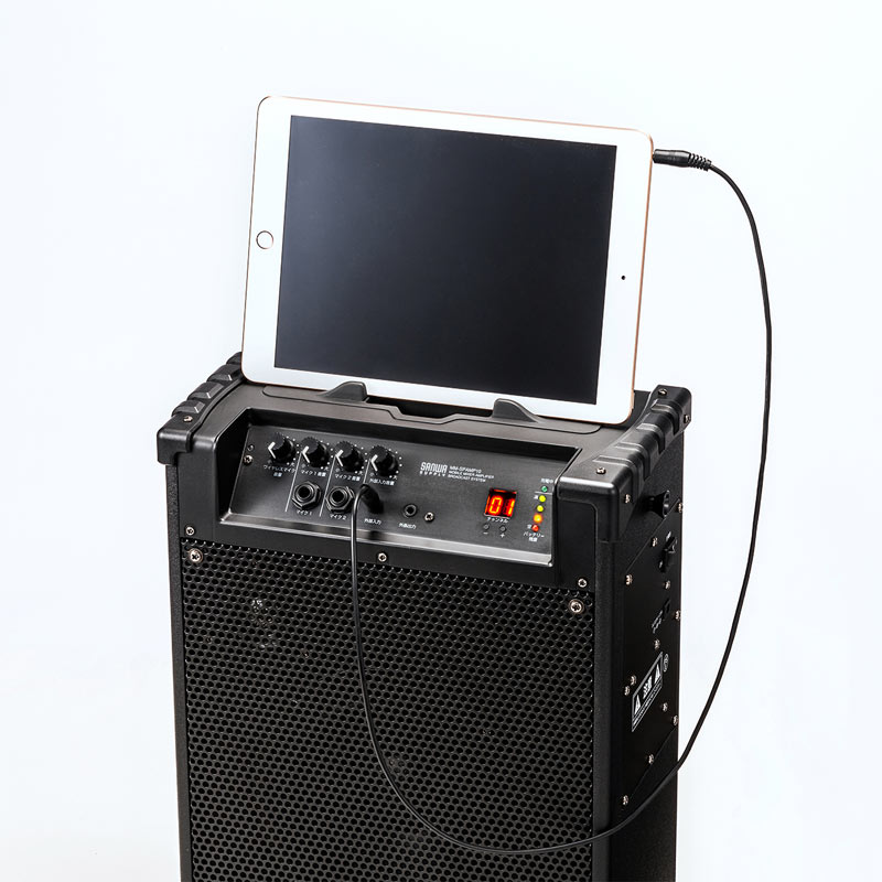 拡声器 ワイヤレスマイク 有線マイク付き 60W出力 選挙グッズ 401-SPAMP10
