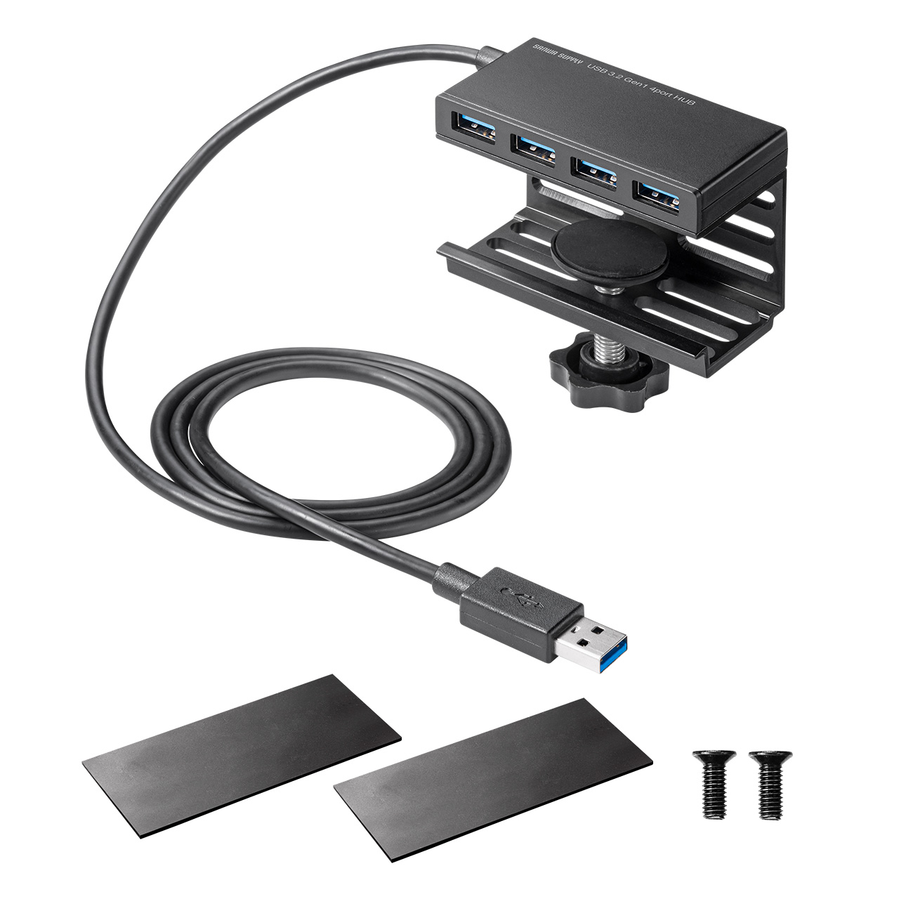 USBnu Nv USB-A USB3.2 Gen1 4|[g Œ P[u1m 400-HUBA097+400-HUBCLAMP̃Zbg 402-HUBA097SET1
