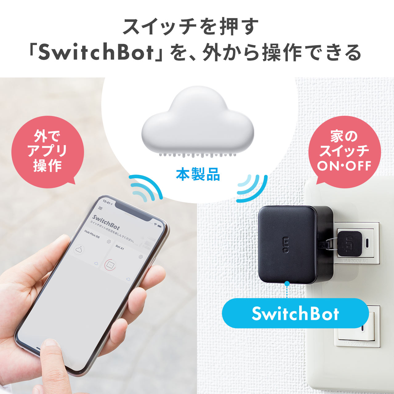 SwitchBot・SwitchBot Hub Plusセット（ワイヤレススイッチ