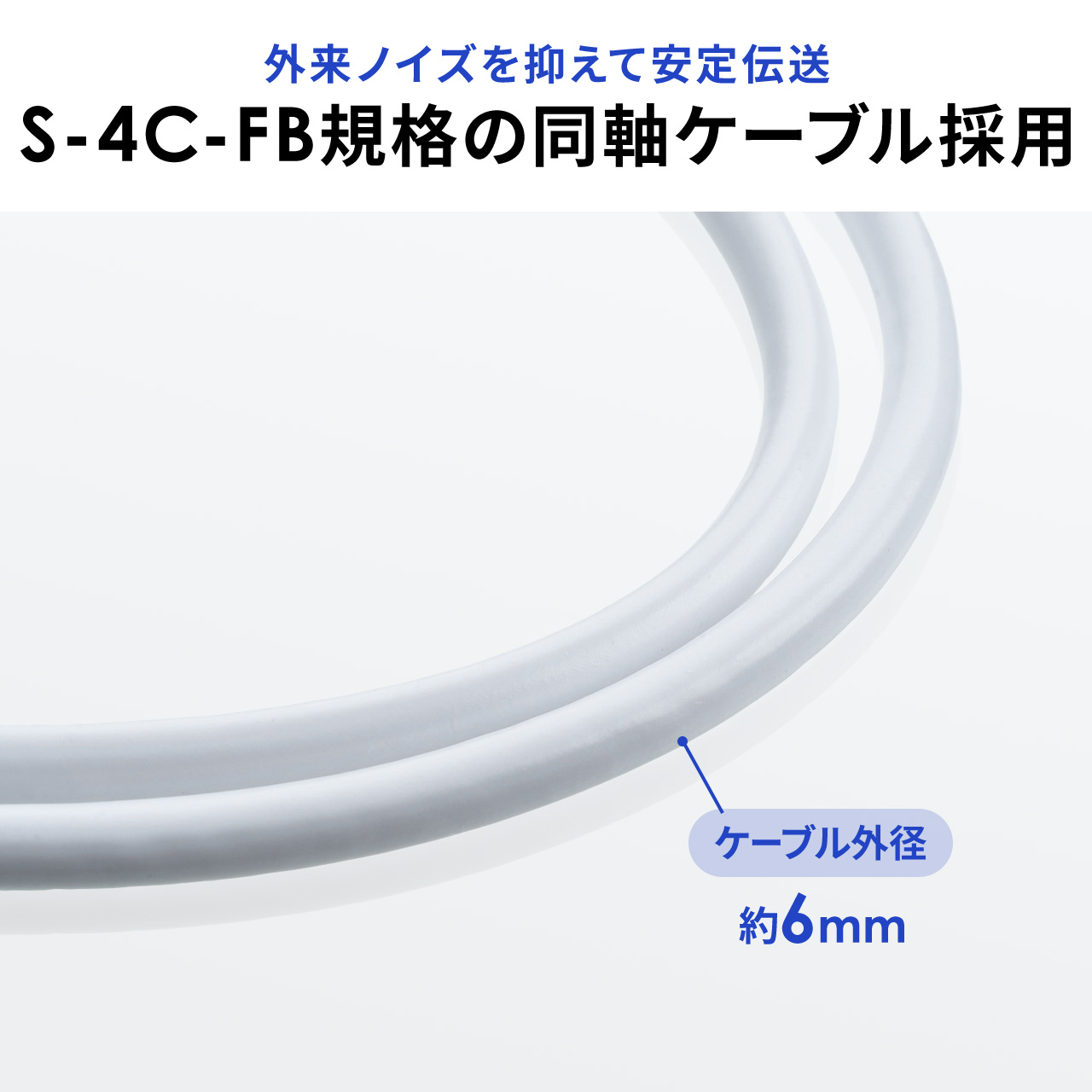 �A���e�i���z�� 4K�Ή� 8K�Ή� BS CS �n�f�W CATV�Ή� 2���z�� �P�[�u����̌^ �P�[�u����0.5m