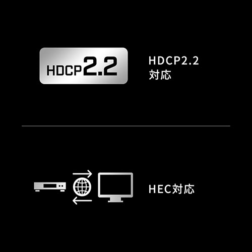 HDMIケーブル（4K/HDR対応・4.5m・光ファイバ使用・光る光ファイバケーブル） 500-HD025