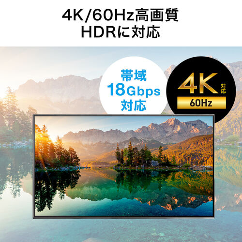 yVi|Cg10{zHDMI ϊA_v^ L^  4K/60Hz ARC Ή ϊ RlN^ 90x L  z er TEho[ Q[ 18Gbps nCXs[h ubN 500-HD033LU
