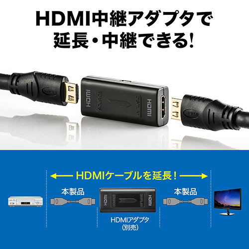 抜け止めHDMIケーブル（15m・4K/30Hz・3D対応・ラッチ内蔵・ブラック