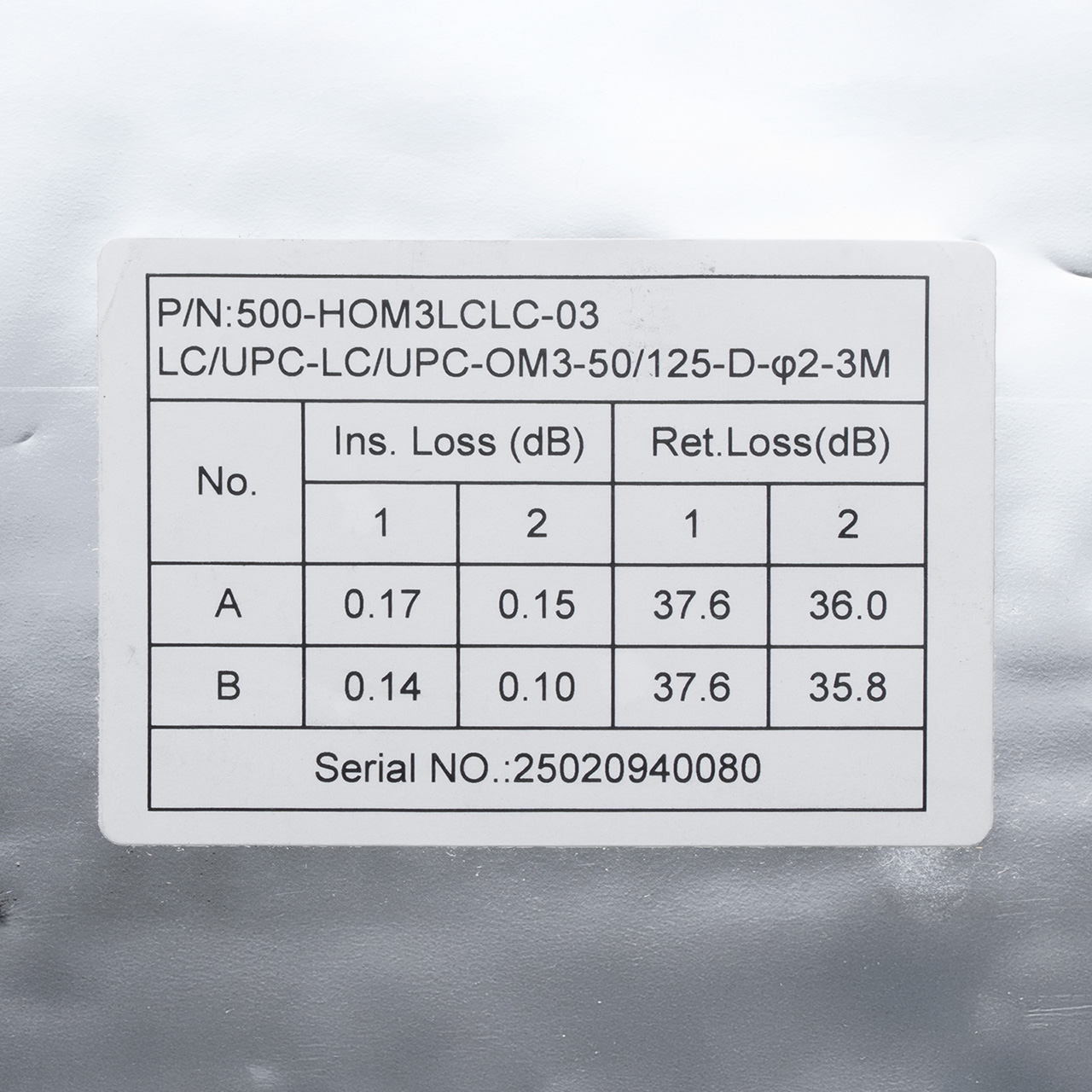 t@CoP[u OM3 10GBASE-SR/SWKi 10Gbps }`[h LC~2-LC~2 Kl^ 2c 50m 2m 500-HOM3LCLC-02