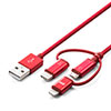3in1 CgjO }CNUSB USB Type-CP[uiLightningEmicroUSBEType-CΉE[dʐME1{3Ebhj 500-IPLM023R