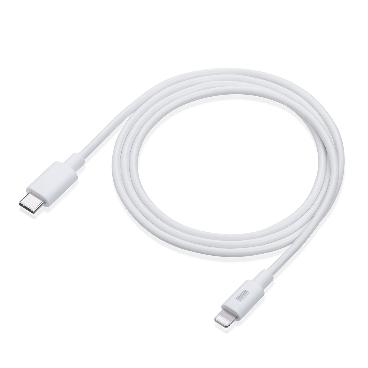 USB Type-C ライトニングケーブル（Lightningケーブル・Apple MFi認証品・USB PD・充電・同期・1m・ホワイト）  500-IPLM024W