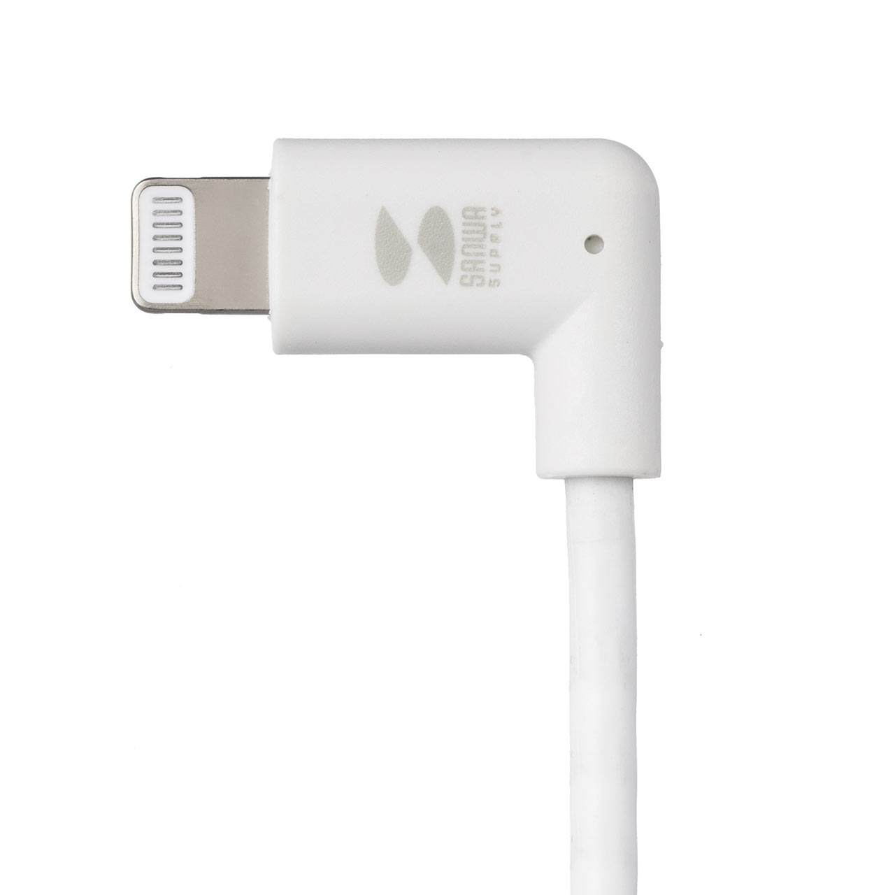 L字型 Lightningケーブル 長さ1m MFi認証品 充電 データ転送 iPhone iPad AirPods 充電ケーブル ホワイト 500-IPLM029W