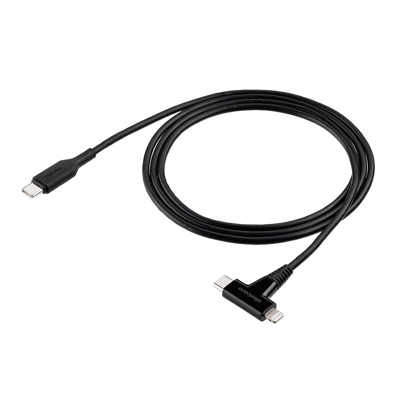 USB Type-C Lightning 2in1 USBP[u 1.2m USB PD60WΉ f[^] MFiFؕi iPadi10j iPhone14Ή ubN 500-IPLM031BK