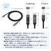 PDd͕\@\t USB Type-C Lightning P[u Apple MFiFؕi PD36WΉ 1m 炩VRP[u [d f[^] iPhone iPad ubN 500-IPLM032BK