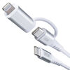 USB Type-C Lightning 2in1 USBP[u 1m TypeC-C PD60WΉ MFiFؕi f[^] iPad iPhone16 bVP[u 500-IPLM034W-1