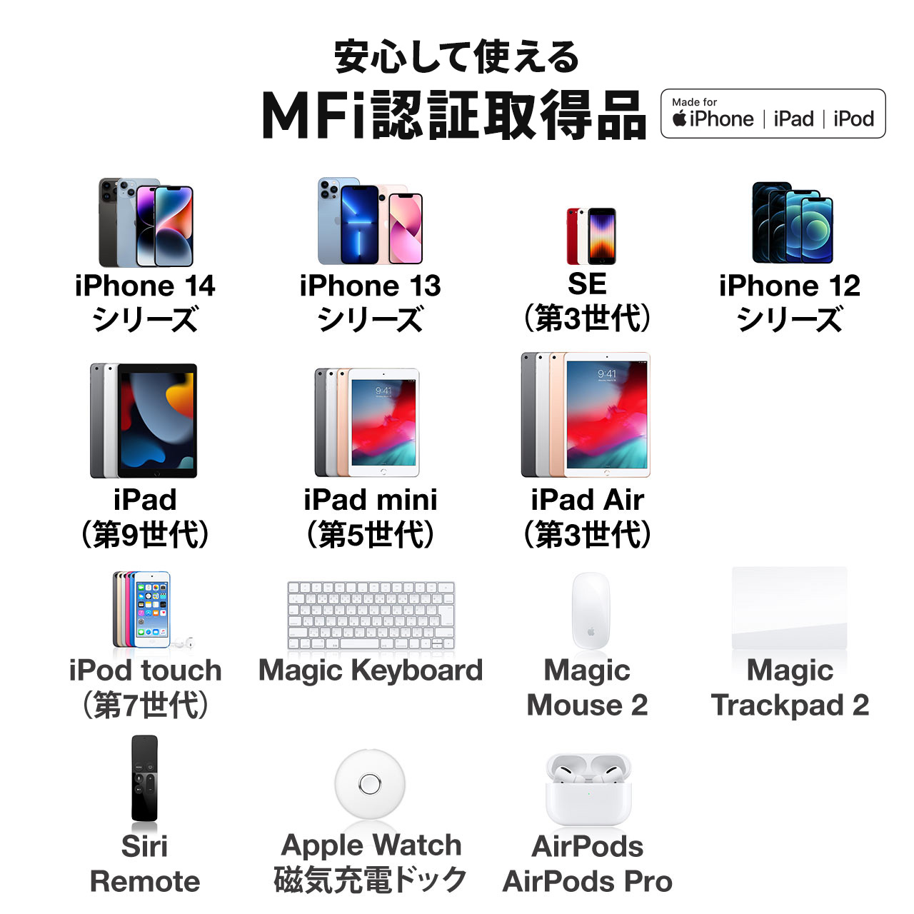 USB Type-C Lightning 2in1 USBP[u 1m TypeC-C PD60WΉ MFiFؕi f[^] iPad iPhone16 bVP[u 500-IPLM034W-1