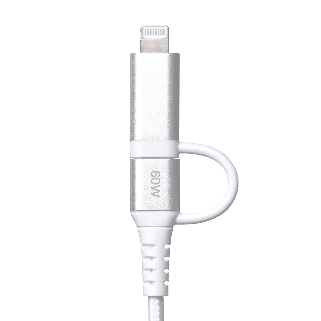 USB Type-C Lightning 2in1 USBP[u 2m TypeC-C PD60WΉ MFiFؕi f[^]  iPad iPhone16 bVP[u 500-IPLM034W-2