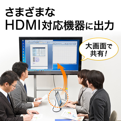Mini DisplayPort HDMIϊA_v^[(ThunderboltEMini DisplayPortEHDMIϊE4Ko͉\EMacBook ProESurface Pro 4Ήj 500-KC011MDH