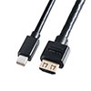 Mini DisplayPort-HDMI変換ケーブル(2m・4K/60Hz対応・アクティブタイプ・Thunderbolt変換・4K出力可能・Surface Pro 4対応・ラッチ内蔵）
