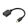 Mini DisplayPort-DisplayPort変換アダプタケーブル(15cm・4K/60Hz対応・Thunderbolt変換・バージョン1.2準拠・ブラック） 500-KC029-015