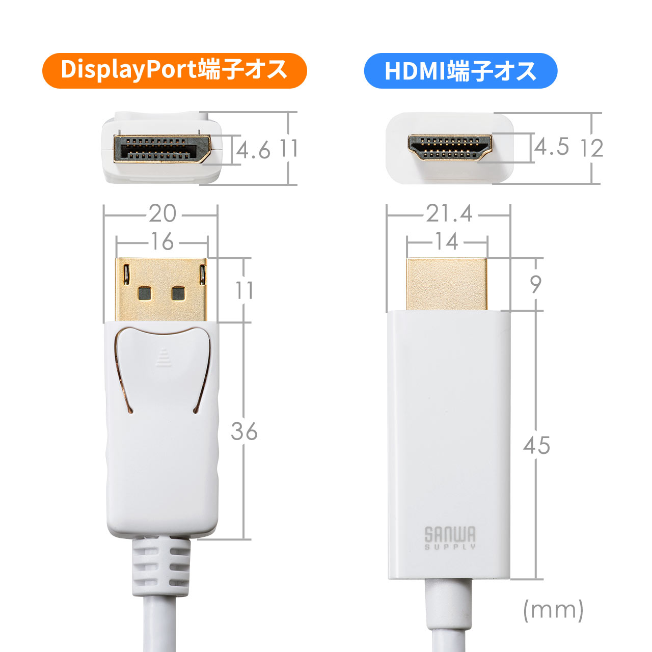 DisplayPort-HDMIϊP[ui4K/60HzΉEHDRΉE2mEzCgj 500-KC032-2