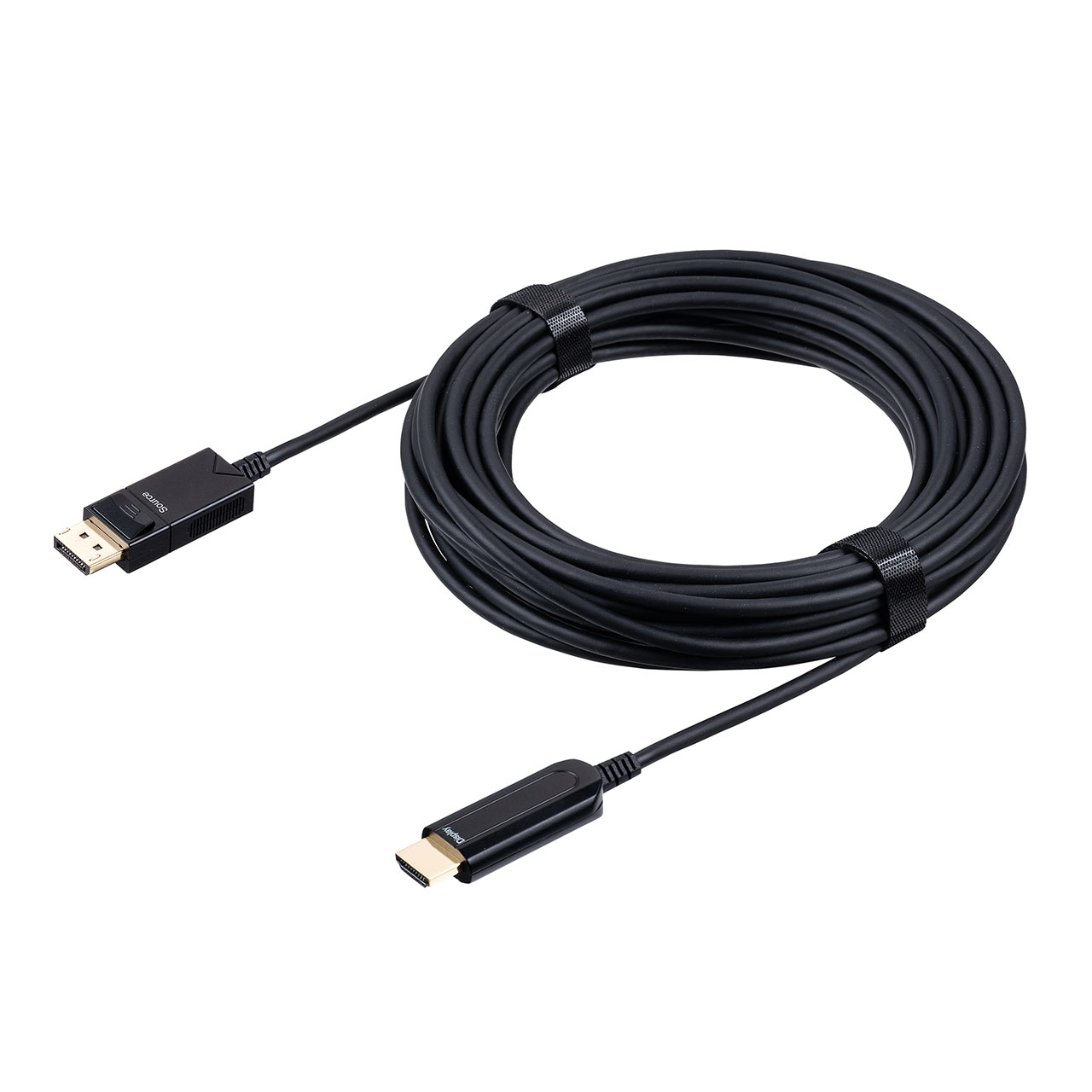 DisplayPort to HDMI 変換 光ファイバーケーブル 10m 4K/60Hz AOC ブラック 500-KC039-10の販売商品  通販ならサンワダイレクト