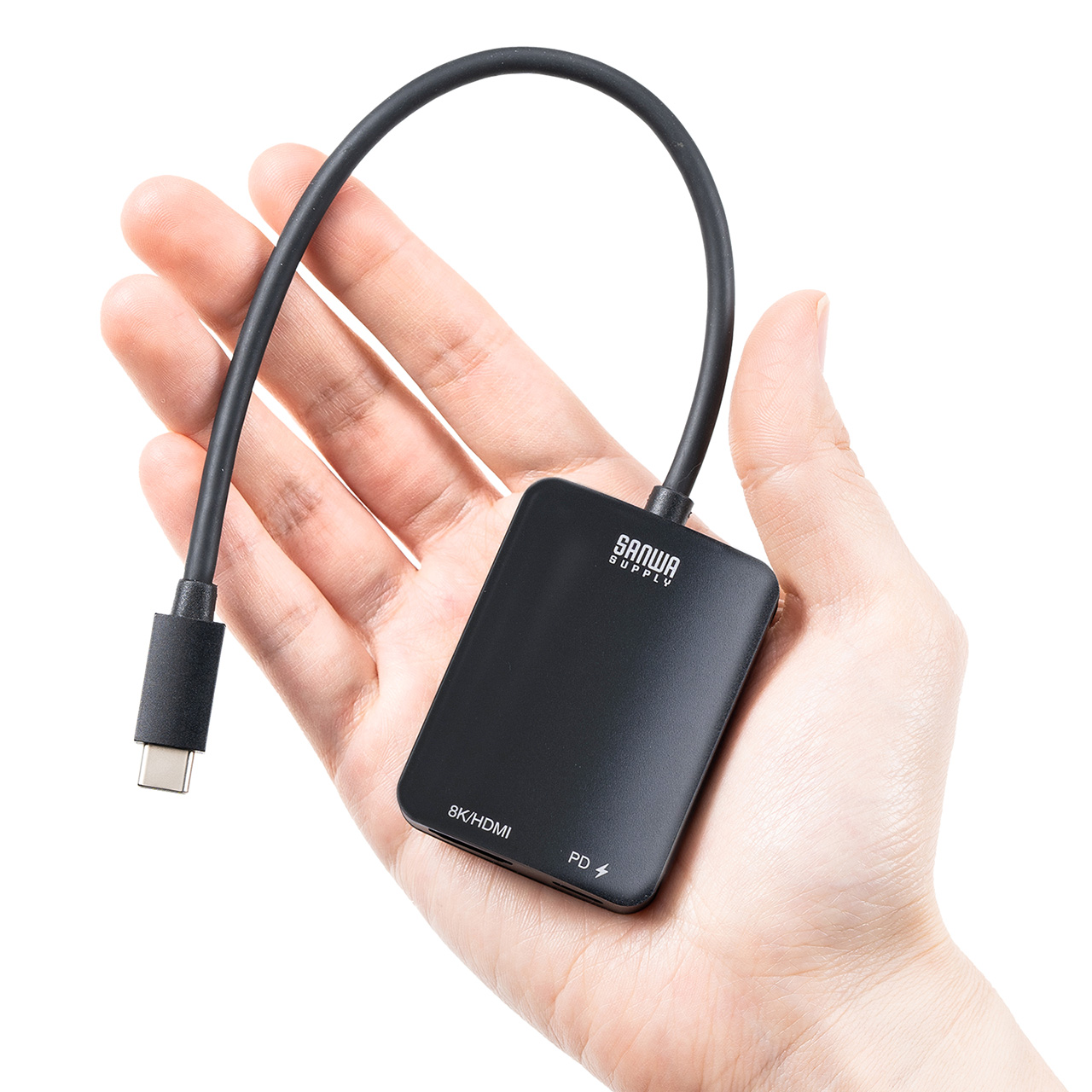 USB Type-C HDMI �ϊ��A�_�v�^ 60�Z�b�g 8K/60Hz 4K/144Hz PD100W �P�[�u����20cm MacBook iPad Pro Air �Ή� HDR �u���b�N