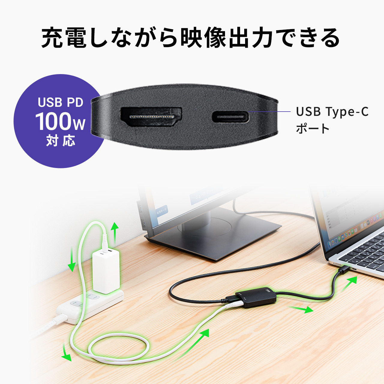 USB Type-C HDMI ϊA_v^ 8K/60Hz 4K/144Hz PD100W P[u20cm MacBook iPad Pro Air Switch Ή HDR ubN 500-KC041