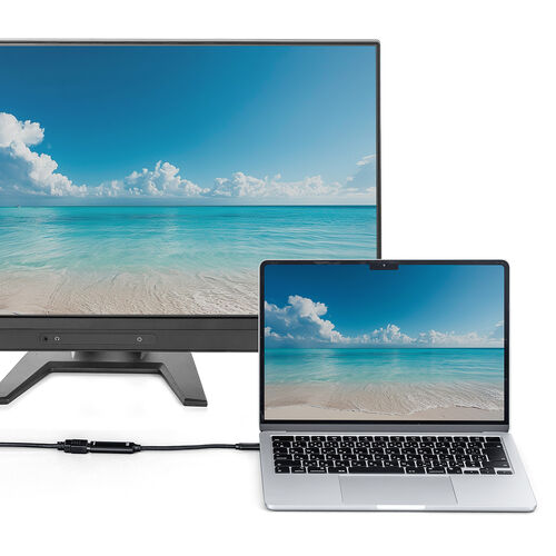 USB C - HDMI �ϊ��A�_�v�^ 50�Z�b�g 4K/30Hz �t��HD/60Hz �P�[�u����11cm iPhone15/16 MacBook iPad Pro Air �Ή� �u���b�N
