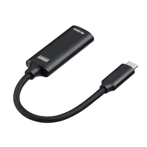 USB C - HDMI �ϊ��A�_�v�^ 50�Z�b�g 4K/30Hz �t��HD/60Hz �P�[�u����11cm iPhone15/16 MacBook iPad Pro Air �Ή� �u���b�N